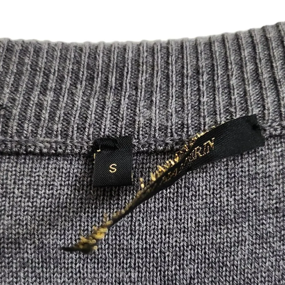 Kobi Halperin Delia Sweater Small Gray Wool Blend Embellished Beaded Stretch - Picture 13 of 13